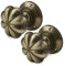 Totally Decor Laura Ashley x 2 Sprung Internal Door Handles in Antique Brass, Door Twisted Pulls.