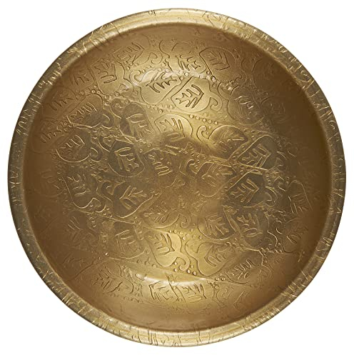 Ib Laursen Petit plateau/bol avec motif feuilles finition laiton antique