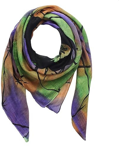 Superfreak Baumwolltuch - Totenkopf schwarz - bunt - quadratisches Tuch