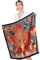 ANDANTINO - Sciarpa in 100% seta, quadrata, di grandi dimensioni (110 cm), leggera, adatta come foulard, fascia per capelli, scialle, in confezione regalo, Large