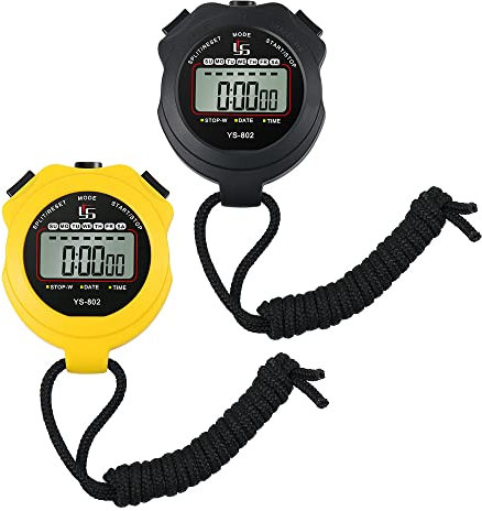 VNIMKSO Lot de 2 chronomètres de sport numériques, adaptés pour les athlètes, les entraîneurs, les étudiants arbitres et les personnes âgées pour l'entraînement, la natation, la course à pied, les