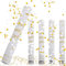 Konfettikanonen Gold, RosyFate 4 x Konfetti Shooter 40cm, 6-10m Effekthöhe, Party Popper, Konfetti Popper,für Geburtstage, Hochzeiten, Karneval (Weiße Runde)