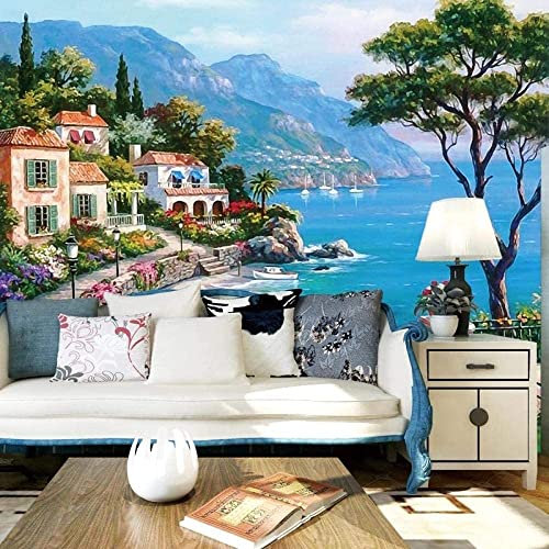 Fond D'Écran 3D Muraux Décorations Murales 3D Photo Peintures Murales Papier Peint Adapté Paysage De Peinture À L'Huile Pour Le Salon Et La Chambre Tv Fond Mur Peler Et Coller Mur Pho 140(L)x70(H) cm