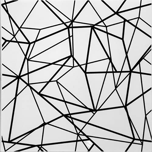 Eurodeco Paneele aus Polystyrol XPS, Deckenpaneele, 3D Wandpaneele, Styropor Dekoren, Decken Retro Vintage Wandverkleidung, 3mm dick - 50x50cm (20m²-80 Stück, GL5 ANT-CZ)