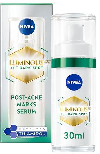 NIVEA LUMINOUS 630 Anti Dark-Spot & Post-Acne Marks Serum (30ml), Face Serum Visibly Reduces Post-Acne Dark-Spots, Contains Salicylic Acid and Hyaluronic Acid