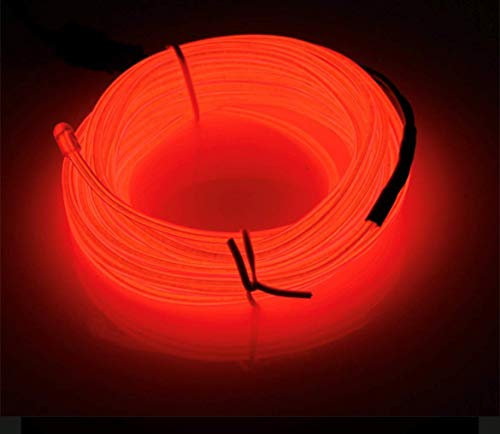 ROT Ambientebeleuchtung EL Lichtleiste Auto Innenraumbeleuchtung Lichtleiste 12V (200 cm)