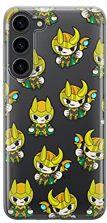 ERT Group Handyhülle für Samsung S23 Original und offiziell Lizenziertes Marvel Muster Loki 003 optimal an die Form des Handy angepasst, teilweise transparent