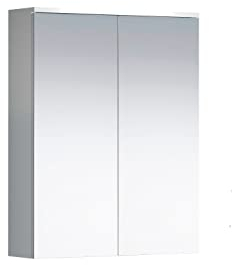 trendteam smart living - Wons - Spiegelschrank - Weiß - 3 Fächer und 2 Einlegeböden - (BxHxT) 60 x 78 x 18 cm - Badezimmerspiegel im zeitlosen Design - kratzfest