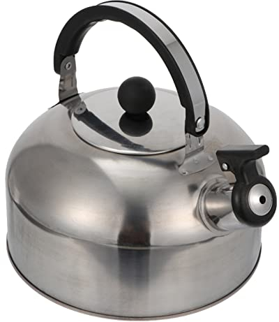 POPETPOP Pot Bouilloire à Thé Dextérieur Bouilloire Rustique Bouilloire Sifflante En Acier Jolie Théière Bouilloire De Camping Gaz Faire Du Thé Rural Bouilloire Électrique Acier Inoxydable
