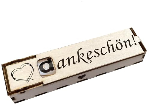Duplo Holzbox mit Schokoriegel Geschenkbox aus Holz mit Gravur Spruch Dankeschön! Danke Geschenkidee