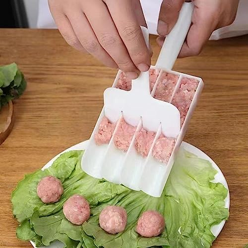 Wokii Kitchen Triple Meatball Maker, 3 polpette in 1 volta, stampo antiaderente per polpette di carne, mestolo per cucinare biscotti o sorbetto palline di riso