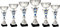 Henecka Pokal Oliver personalisierbar, hochwertiger Pokal Silber/Blau, Auszeichnung, Siegerpokal, Größe: 30,5cm