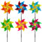 LUKDUNG 6 Stück Windräder Vogelabwehr, Vogelabwehr Reflektierende Windrad, Obstgarten Vogelschreck Windrad Balkon, Dekoration Garten für Protect Garten Hof Balkon (Colorful-6pcs, 24cm)