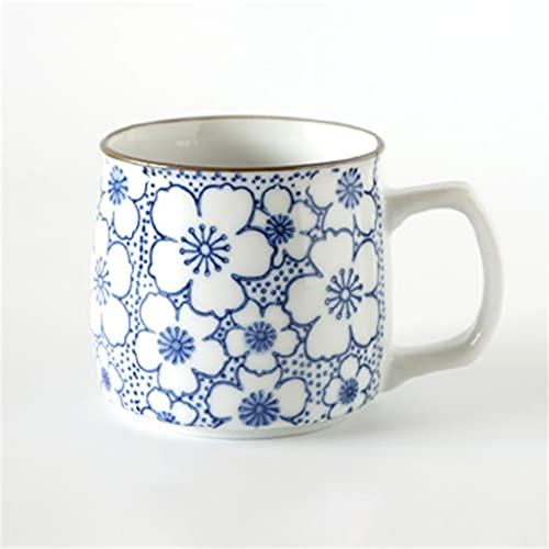 Tazas de té de cerámica pintadas a Mano Tazas de café de Sake de Estilo Antiguo japonés únicas, Mini Taza de Desayuno para un Amigo (B 7,5 * 7,8 CM)