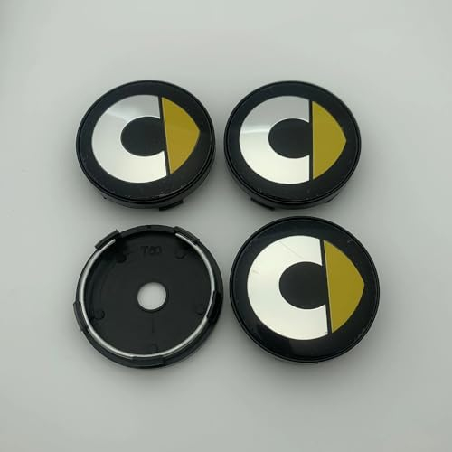 OBONG 4 Stück Auto Nabendeckel Radnabenkappen Kompatibel mit für Smart Eq Fortwo Forfour 453 451 452 450 454 Roadster 56mm 60mm Radmittelkappen Nabenkappen Zubehör,C-60mm