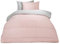 OHS Single Coverless Duvet 10.5 Tog - Reversible Washable Microfibre Quilted Super Soft Warm Comfy Camping Duvet, Pink/Grey