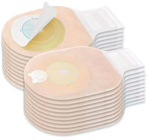 CELECARE Kolostomiebeutel, 20 Stück, Stomabeutel, einteilig, entwässerbare Beutel mit Verschluss für Darmspiegelung, Ileostomie, Stomapflege, zuschneidbar, max. 65 mm
