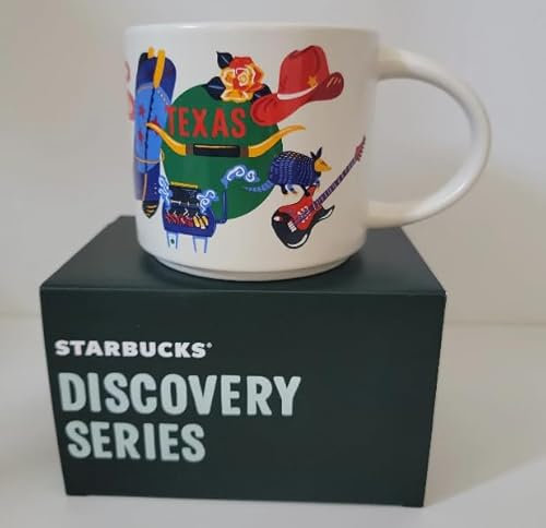 Starbucks Discovery Series Texas - Taza de café de cerámica, 14 onzas