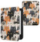 kwmobile Custodia eReader Compatibile con Kobo Clara BW/Colour Cover - eBook Reader Flip Case - arancione/nero/bianco - Gatti