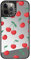 CASETiFY Mirror iPhone 12 Pro Max Case [Reflective / 4.9ft Drop Protection/Compatible with Magsafe] - Cherries - Silver On Black