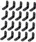 KITANDOVE 20St Eckcode ordnerregal abstellregal schuhbank schuhregal schlusserhänger ladeneinrichtung Regal Eckhalterung Eckregalstrebe Eckregalträger Eckwinkelregal Rostfreier Stahl Black