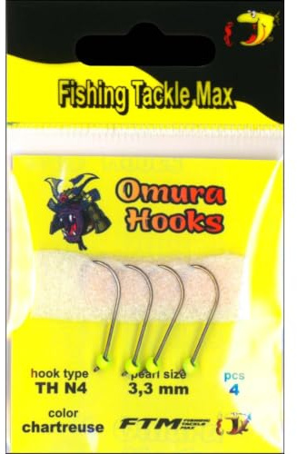 Omura Omura Hook TH N4 Chartreuse 3,3mm 0,39gr 4 Stück
