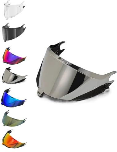 EvoParts Visiera per casco Shark SPARTAN RS SPARTAN GT SPARTAN GT PRO pinlock ready (Argento)