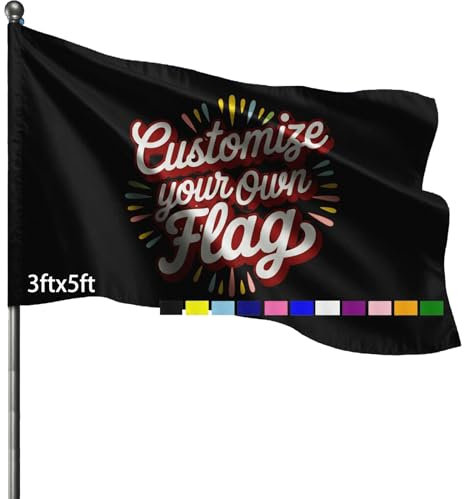 Banderas Personalizadas Doble Cara 150x90cm con Ojales, Crea Tu Bandera con Foto/Logo/Texto, Para Fiestas Cumpleaños Jardín Exteriores, banderolas publicitarias personalizadas