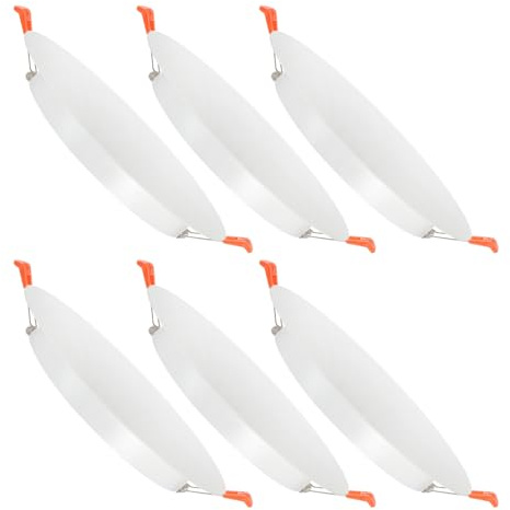 PATIKIL 6Pcs 210mm/8.3 Diamètre Plaque De Couverture De Trou De Plafond | Métallique, Cache De Trou De Projecteur Encastré Montage Murale Capuchon Décoratif Panneau D'accès