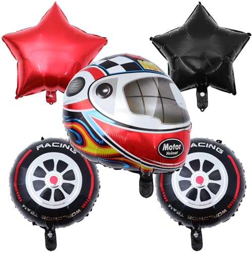 Rennwagen Geburtstagsballons Helmform 1 Satz aus Aluminiumfolie