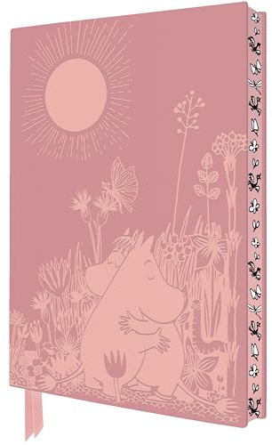 Exquisit Premium Notizbuch DIN A5: Tove Jansson, Mumin Liebe: Unser hochwertiges, liniertes Blankbook mit Softcovereinband aus Kunstleder mit ... künstlerisch gestaltetem Buchschnitt