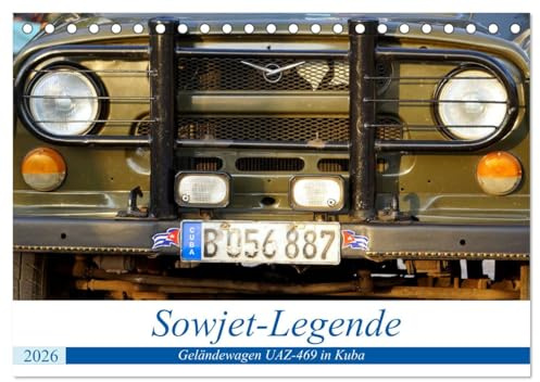 Sowjet-Legende - Der Geländewagen UAZ-469 in Kuba (Tischkalender 2026 DIN A5 quer), CALVENDO Monatskalender: Der Geländewagen UAZ-469 aus Uljanowsk in Kuba (CALVENDO Technologie)