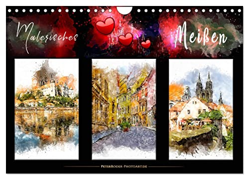 Malerisches Meißen (Wandkalender 2026 DIN A4 quer), CALVENDO Monatskalender: Meißen, bezaubernde Stadt an der Elbe. (CALVENDO Orte)