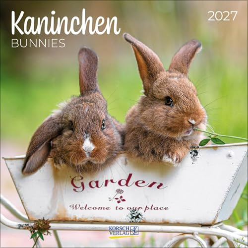 Kaninchen 2027: Broschürenkalender mit Ferienterminen. Format: 30 x 30 cm