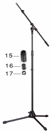 Stagg 25009382 MIS-2024BK Telescopic Boom Stand
