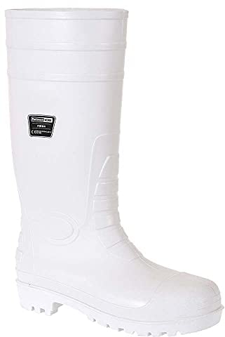 Portwest Botte industrie alimentaire S4, Couleur: Blanc, Taille: 44, FW84WHR44