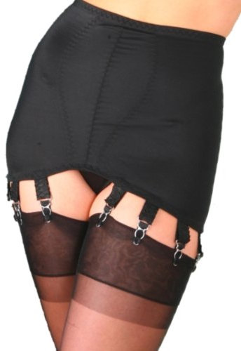 Premier Dessous Hüfthalter mit 10 Strumpfhaltern (NDG10DE) (XL, Schwarz)