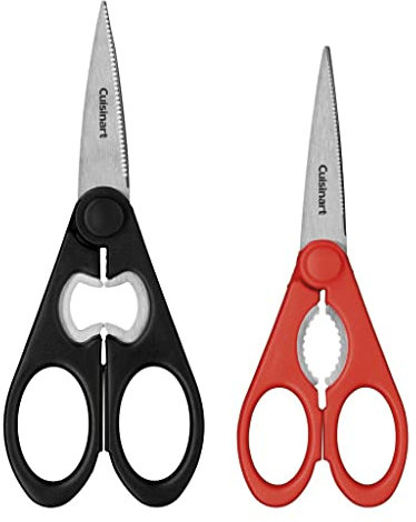 Cuisinart Shears, Stainless Steel, Set, 7-Inch Red and 8-Inch Black
