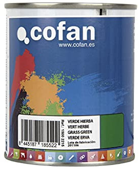 Cofan Esmalte Sintético | Color Verde Hierba | Envase de 125 ml, 375 ml, 750 ml o 4 L