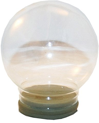 Bastel-Schneekugel Ersatzglas m. 1 x Schnee | DIY Ersatzglas | Schneekugel reparieren | 120mm Durchmesser | 40007