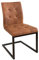 invicta INTERIOR riess-Ambiente.de Design Freischwinger Stuhl Oxford Vintage braun Gestell Eisen | eleganter Esszimmerstuhl oder Konferenzstuhl