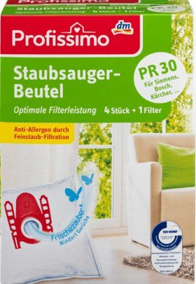 Profissimo Staubsaugerbeutel PR30, 1 Packung mit 4 Stück