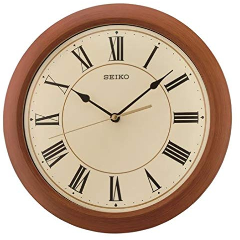 Seiko Horloge Murale en Plastique Marron Seconde Rampante QXA713T