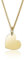 MATERIA Damen Halskette mit Gravur Anhänger Herz Gold 925 Silber vergoldet 42-45cm mit Geschenk-Box #KA-442, Schrifttyp:Ohne Gravur