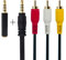 QiCheng&LYS Phono to jack component cable,3.5mm Male to 3RCA Male Stereo Audio Video AUX Cable for Smartphones,MP3, Tablets,Speakers,Home Theater (3.5 Straight TO 3RCA 2.5m)