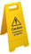 Caution Cleaning In Progress - Cartello da pavimento su entrambi i lati, colore: Giallo