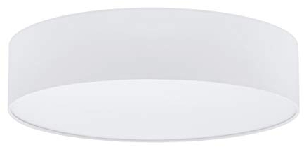EGLO Deckenlampe Pasteri, 3 flammige Deckenleuchte Modern, Wohnzimmerlampe aus Textil und Kunststoff in Weiß, Flurlampe Decke mit E27 Fassung, Ø 57 cm