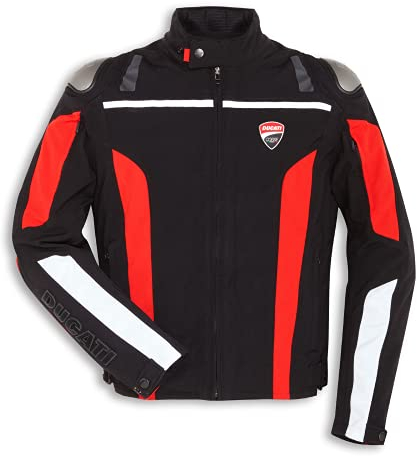 Ducati Corse Tex C4 Motorradjacke Textiljacke Touren Sport Jacke schwarz rot 50
