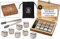WOMA Whisky Steine Set I 12 Edelstahl Kühlwürfel inkl. Zange, Samtbeutel & hochwertiger Holzbox I Wiederverwendbare Eiswürfel für Whiskey Wodka Gin Rum Tequila & Cocktails