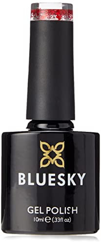 Bluesky Gel Polish Mrs Claus S11N Gel Dissolving Nail Polish Glitter Glitter Red 10ml